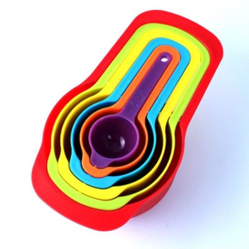 Multi-Color Measuring Cups and Spoons Set, Measurement Plastic Cup Spoon Kitchen Cooking Baking Utensils Tools Multi-Color Measuring Cups and Spoons Set, Measurement Plastic Cup Spoon Kitchen Cooking Baking Utensils Tools