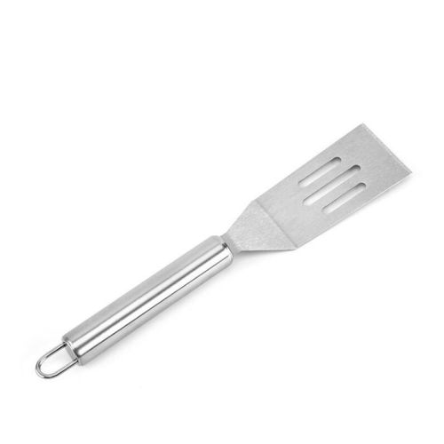 Short Slotted Turner Stainless Steel Flat Spatula for Frying Egg Burger Steak Meat BBQ Kitchen Gadget Tool Short Slotted Turner Stainless Steel Flat Spatula for Frying Egg Burger Steak Meat BBQ Kitchen Gadget Tool